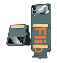 Samsung Galaxy Z Flip 3 Kılıf Flio Kıpta Kapak (Koyu Yeşil)