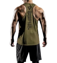 Ghassy Co. Erkek Dry Fit Y-Back Gym Fitness Sporcu Atleti GYM-101 (Haki)