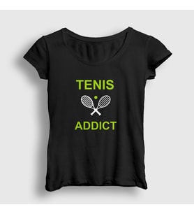 Presmono Kadın Beyaz Addict Spor Tennis Tenis T-Shirt 329861tt (Siyah)