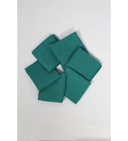 6'lı Müslin Ağız Mendili , Omuz Bezi , Ter Bezi Çift Kat Dikimli 35x20 cm (Koyu Yeşil)