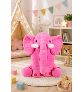 Özgüner 80 cm Uyku Arkadaşım Pelüş Fil (Pembe)