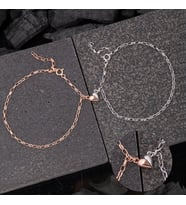 Sonsuz Aşk Çift Bilekliği  925 Ayar Gümüş Bileklik (Rose)