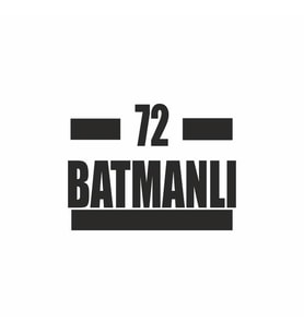 72 Batmanlı Araba Sticker siyah 16x9 CM (Siyah)