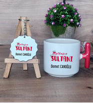 Mutfağın Sultanı Hediye Seti Kupa Bardak T Kulplu ve Anahtarlık Anneye Hediye Anneler günü Hediyesi (Model 1)