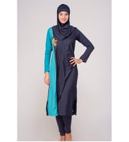 Alfasa 265 Taytlı Tam Kapalı Tesettür Mayo (Lacivert)