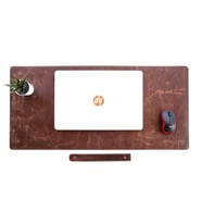 Modica  Hobart - Hakiki Deri Laptop Altlığı Masa Matı (Kahverengi)