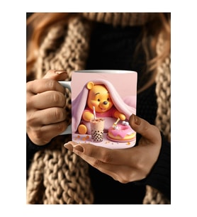 Winnie the Pooh - Kaplan Tigger - İyor - Piglet Baskılı 3D Tasarım Seramik Kupa Mug (08)