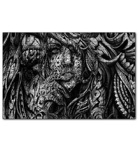Cakapuzzle Düşünen Kadın Portresi Metal Gravür  Puzzle Yapboz MDF (Ahşap) (255 Parça)