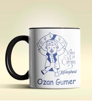 Kişiye Özel Yılın En Çılgın Hemşiresi (Bay) Tasarım Turuncu Kupa (Siyah)