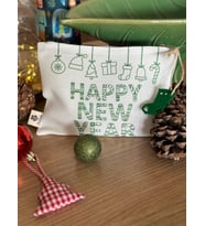 Happy New Year Yılbaşı Mandala Çanta (Yeşil)