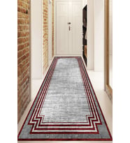 Dijital Baskılı Kaymaz Taban Yıkanabilir Modern Yolluk Ve Koridor Halısı NDU-HT-662 (Çok Renkli)