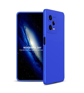 Xiaomi Redmi Note 12 Pro 5G Kılıf 3 Parça Slim Sert Silikon Kapak AYS (Mavi)