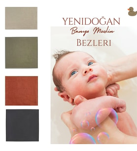 12’li Müslin Yenidoğan Bebek Banyo Lif ve Kurulama Mendil Seti Bebek Banyosu ve Anne Bakım Mendilleri Bebek Banyo Takımları Bebek Lif ve Kurulama Bezi Seti (Çok Renkli-Multı)