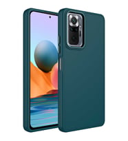 Xiaomi Redmi Note 10 Pro Kılıf Luna Dışı Soft Yumuşak İçi Kadife Kılıf (Koyu Yeşil)