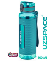 Uzspace FiftyFifty 1100ml -MEGA BÜYÜK BOY- Tritan Su Matarası Silikon Korumalı Kaydırmaz Gövde