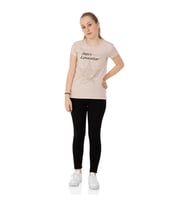 Toontoy Kız Çocuk T-Shirt Yıldız Taşlı (Kahve Melanj)
