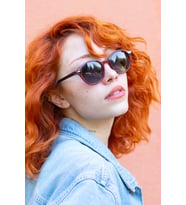 Lemon Retro Yuvarlak Polarize Güneş Gözlüğü (Gül Kurusu)