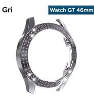 ALLY Huawei GT2 46mm Diamond Tas Islemeli Bumper Kilif (Gri)