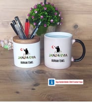 Jandarma Kalemlik, Kupa Bardak T Kişiye Özel Hediye (Model 3)