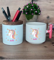 Unicorn Hediye Sepeti Kupa Bardak T Kulplu, Kalemlik Hediyeleri Kadın Arkadaşa Doğum Günü Hediyesi (Model 4)