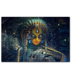 Cakapuzzle Kadın Cyborg Dijital Sanat  Puzzle Yapboz MDF (Ahşap) (500 Parça)