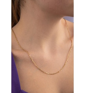14 Ayar Altın Ataç Kolye 2 mm (Rose)