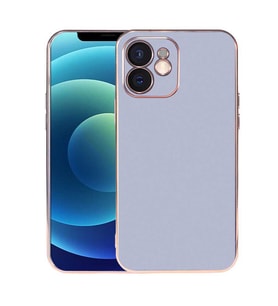 iPhone 12 Kılıf Zore Viyana Yüzeyi Buzlu Transparan Tasarım Kılıf (Açık Mavi)