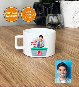 Kişiye Özel Karikatürlü Eczacı Hediye Lüks Fincan Erkek Ezacıya Tıp Bayramı Hediyesi (Beyaz)