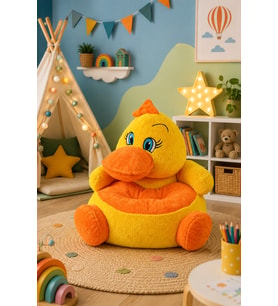 Özgüner Oyuncak Ördek Peluş Bebek - Çocuk Koltuğu %100 Yerli (Sarı)