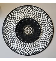 LeradLazerArt  Torus Kutsal Geometri Duvar tablo. Çok Katmanlı Ahşap Torus tablo (Beyaz)
