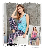 Çelebi 268 Kadın Kalın Askılı Pijama Takım