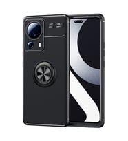 Xiaomi Mi 13 Lite Kılıf Zore Ravel Yüzüklü Silikon Kılıf (Siyah)