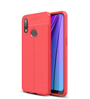Microsonic Samsung Galaxy A10s Kılıf Deri Dokulu Silikon (Kırmızı)
