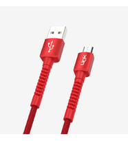 K551 Güvenli ve Hızlı 1m Örgülü Metal Kafa Mikro USB Şarj Kablosu (Kırmızı)