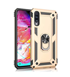 Huawei P Smart Pro 2019 Kılıf Yüzüklü Zırh Tank Vega (Gold)