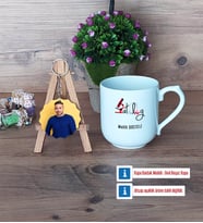 Patolog Kupa Bardak Beyaz ve Fotoğraflı Ahşap Anahtarlık Hediye (Model 5)
