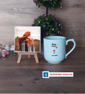 Ütopyalar Güzeldir Fotoğraflı Dekoratif Taş, Kupa Bardak Beyaz Hediye (Model 5)