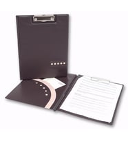 Kapaklı Sekreterlik A4 Pvc Double Color 100 Yaprak Kapasiteli Clip Board 24x32 cm (KAHVE)