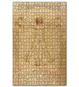 Cakapuzzle Leonardo da Vinci İnsan Anatomisi Görseli Puzzle Yapboz MDF (Ahşap) (500 Parça)