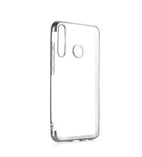 Huawei P40 Lite E Kılıf Zore Dört Köşeli Lazer Silikon Kılıf (Gri)