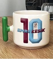 Kişiye Özel Bordo Lacivert Hediye T Kupa Bardak Taraftar (Yeşil)