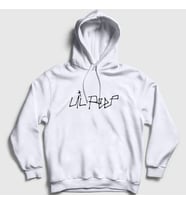 Presmono Unisex Gri Logo Lil Peep Kapüşonlu Sweatshirt 37231tt (Beyaz)