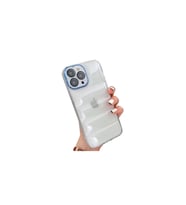 İphone 13 Pro Max Uyumlu Smok Silikon Kılıf Mopal (Beyaz-Mint)