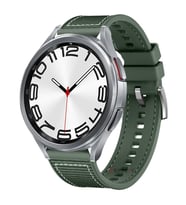 Samsung Gear S3 Frontier R760 - S3 Classic R770 22mm Uyumlu Dikiş Desenli Dokuma Silikon Kordon (Haki)