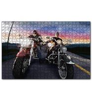 Cakapuzzle Motosiklet Tutkunları Eskizi Görseli  Puzzle Yapboz MDF (Ahşap) (500 Parça)