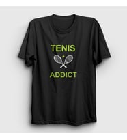 Presmono Unisex Beyaz Addict Spor Tennis Tenis T-Shirt 329680tt (Siyah)