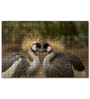 Cakapuzzle Gri Vinçler Taç Kuşları Görsel  Puzzle Yapboz MDF (Ahşap) (255 Parça)
