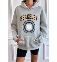 Unisex Berkeley Baskılı Sweatshirt (Gri)