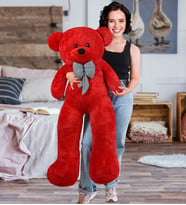 Pandamkee 140 Cm Sevgiliye Özel Hediyelik Ayı (Kırmızı)