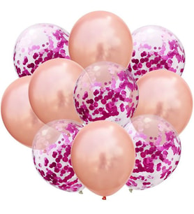 Sürpriz Uçan Konfetili Balon 50 Adet (Somon)